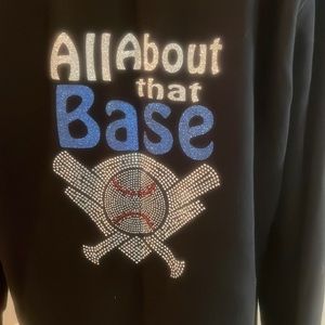 District “All About That Base” zip up hoodie, size XXL